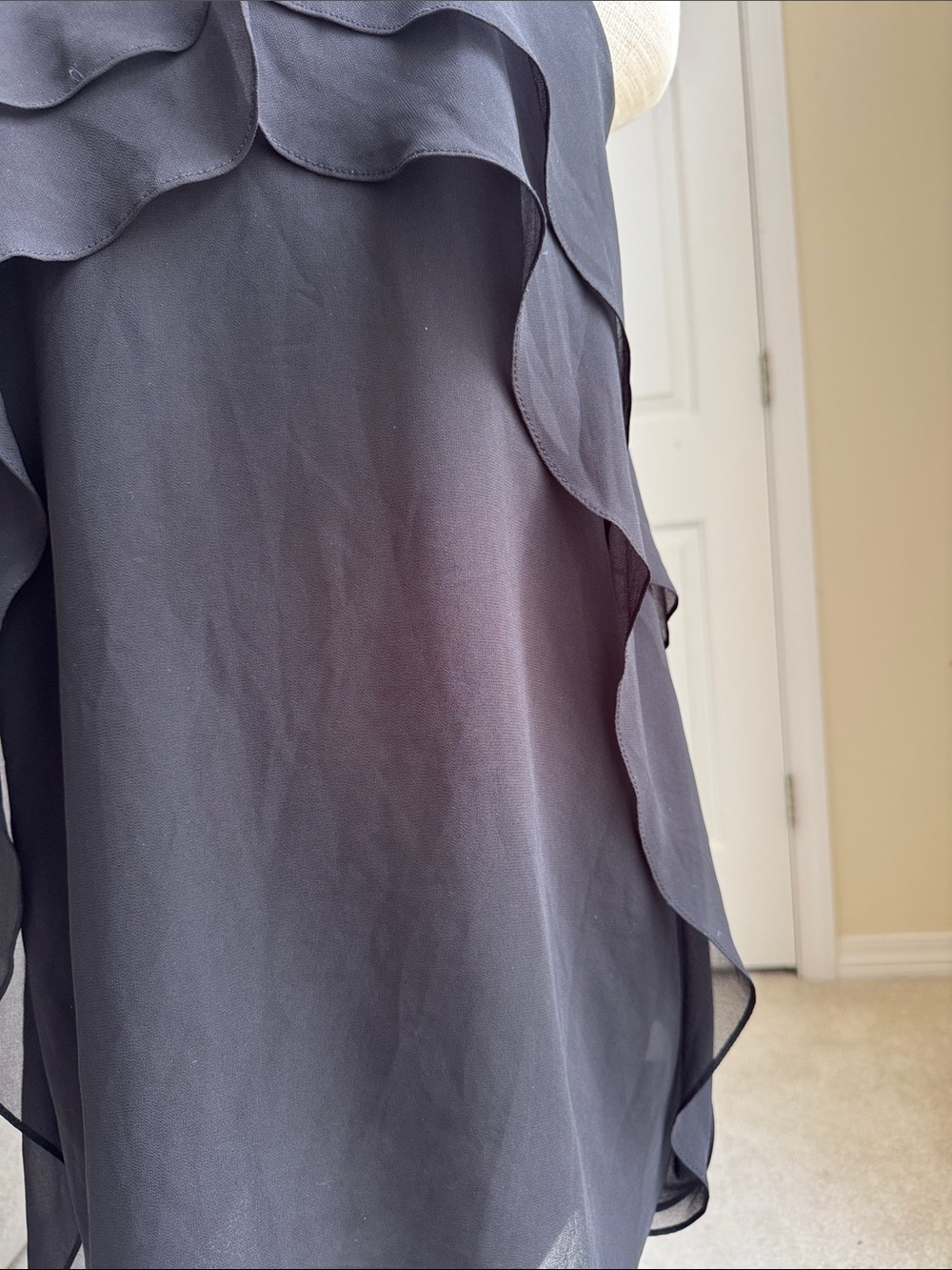 BCBGeneration Black Ruffled Halter Camisole - Picture 3 of 7